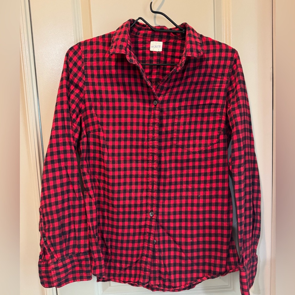 JCrew Checked Buttondown ❤️🖤